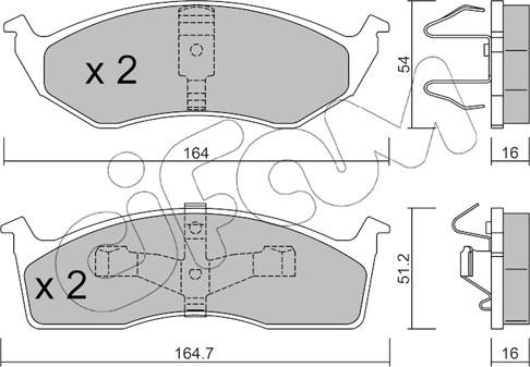 Cifam 822-356-1 - Kit de plaquettes de frein, frein à disque cwaw.fr