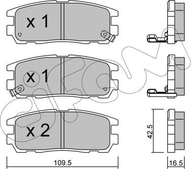 Cifam 822-358-0 - Kit de plaquettes de frein, frein à disque cwaw.fr