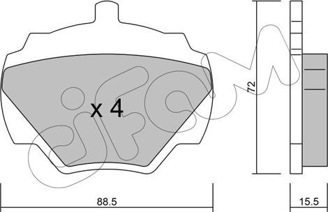 Cifam 822-353-0 - Kit de plaquettes de frein, frein à disque cwaw.fr