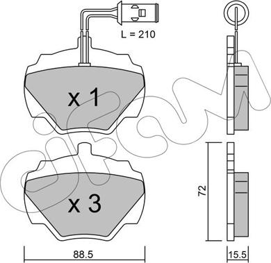 Cifam 822-353-1 - Kit de plaquettes de frein, frein à disque cwaw.fr