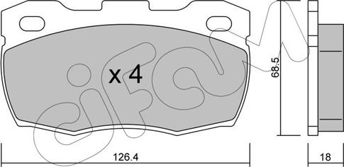 Cifam 822-352-0 - Kit de plaquettes de frein, frein à disque cwaw.fr