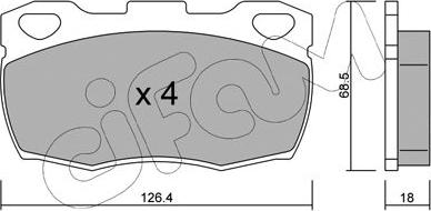 Cifam 822-352-1 - Kit de plaquettes de frein, frein à disque cwaw.fr