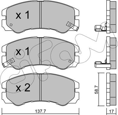 Cifam 822-357-0 - Kit de plaquettes de frein, frein à disque cwaw.fr