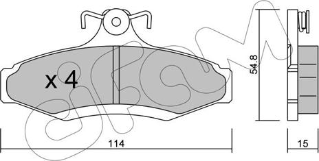 Cifam 822-369-0 - Kit de plaquettes de frein, frein à disque cwaw.fr