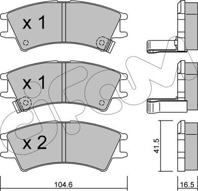 Cifam 822-361-0 - Kit de plaquettes de frein, frein à disque cwaw.fr