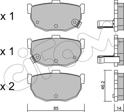 Cifam 822-362-0 - Kit de plaquettes de frein, frein à disque cwaw.fr