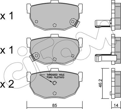 Cifam 822-362-1 - Kit de plaquettes de frein, frein à disque cwaw.fr