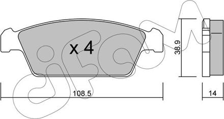 Cifam 822-367-0 - Kit de plaquettes de frein, frein à disque cwaw.fr