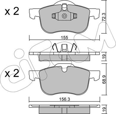 Cifam 822-309-0 - Kit de plaquettes de frein, frein à disque cwaw.fr