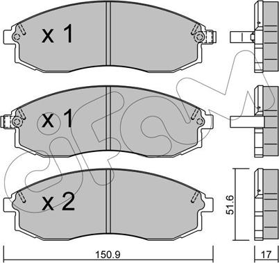 Cifam 822-306-0 - Kit de plaquettes de frein, frein à disque cwaw.fr