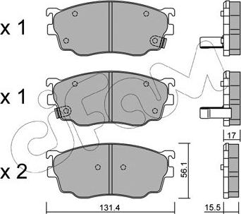 Cifam 822-301-0 - Kit de plaquettes de frein, frein à disque cwaw.fr