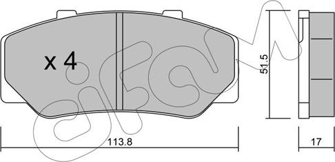 Cifam 822-308-0 - Kit de plaquettes de frein, frein à disque cwaw.fr