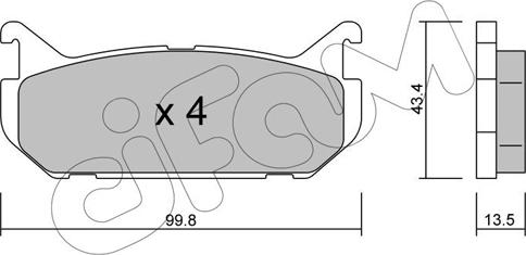 Cifam 822-303-0 - Kit de plaquettes de frein, frein à disque cwaw.fr