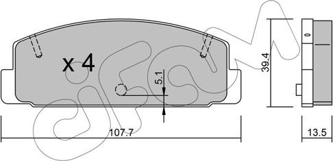 Cifam 822-302-0 - Kit de plaquettes de frein, frein à disque cwaw.fr