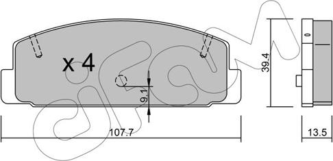 Cifam 822-302-1 - Kit de plaquettes de frein, frein à disque cwaw.fr