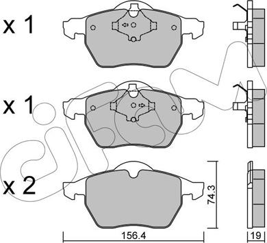 Cifam 822-314-1 - Kit de plaquettes de frein, frein à disque cwaw.fr