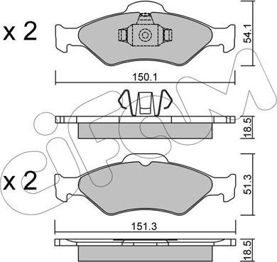 Cifam 822-315-0 - Kit de plaquettes de frein, frein à disque cwaw.fr