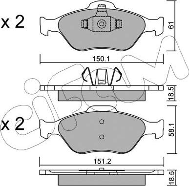 Cifam 822-316-0 - Kit de plaquettes de frein, frein à disque cwaw.fr