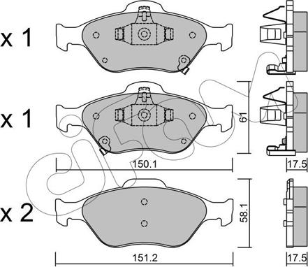 Cifam 822-316-1 - Kit de plaquettes de frein, frein à disque cwaw.fr