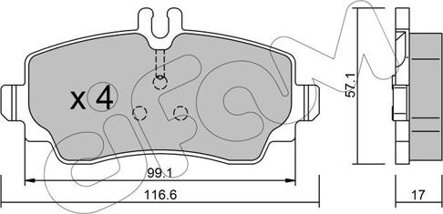 Cifam 822-310-0 - Kit de plaquettes de frein, frein à disque cwaw.fr