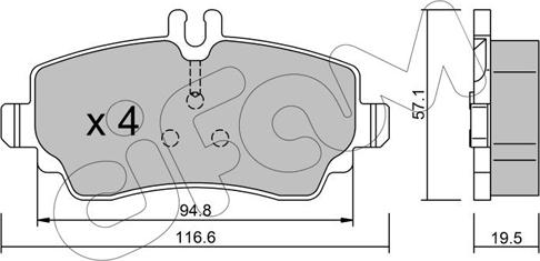 Cifam 822-310-1 - Kit de plaquettes de frein, frein à disque cwaw.fr