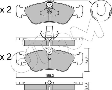 Cifam 822-311-0 - Kit de plaquettes de frein, frein à disque cwaw.fr