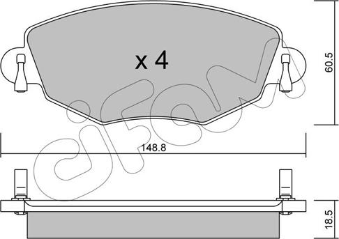 Cifam 822-318-0 - Kit de plaquettes de frein, frein à disque cwaw.fr