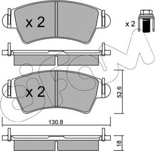 Cifam 822-313-0 - Kit de plaquettes de frein, frein à disque cwaw.fr