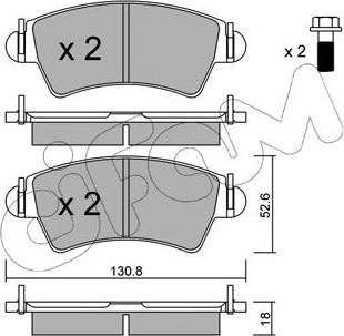 Cifam 822-313-1 - Kit de plaquettes de frein, frein à disque cwaw.fr