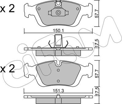 Cifam 822-312-0 - Kit de plaquettes de frein, frein à disque cwaw.fr