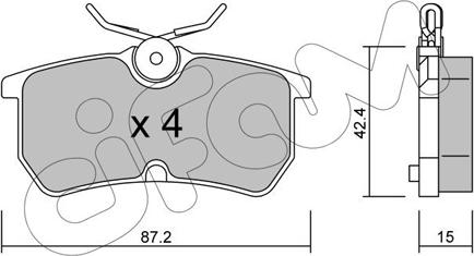 Cifam 822-317-0 - Kit de plaquettes de frein, frein à disque cwaw.fr