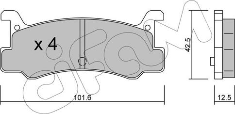 Cifam 822-389-0 - Kit de plaquettes de frein, frein à disque cwaw.fr