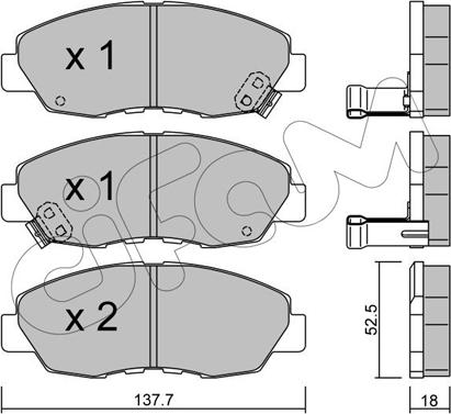 Cifam 822-384-0 - Kit de plaquettes de frein, frein à disque cwaw.fr