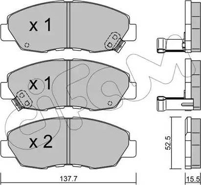 Cifam 822-384-1 - Kit de plaquettes de frein, frein à disque cwaw.fr