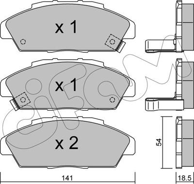 Cifam 822-385-0 - Kit de plaquettes de frein, frein à disque cwaw.fr