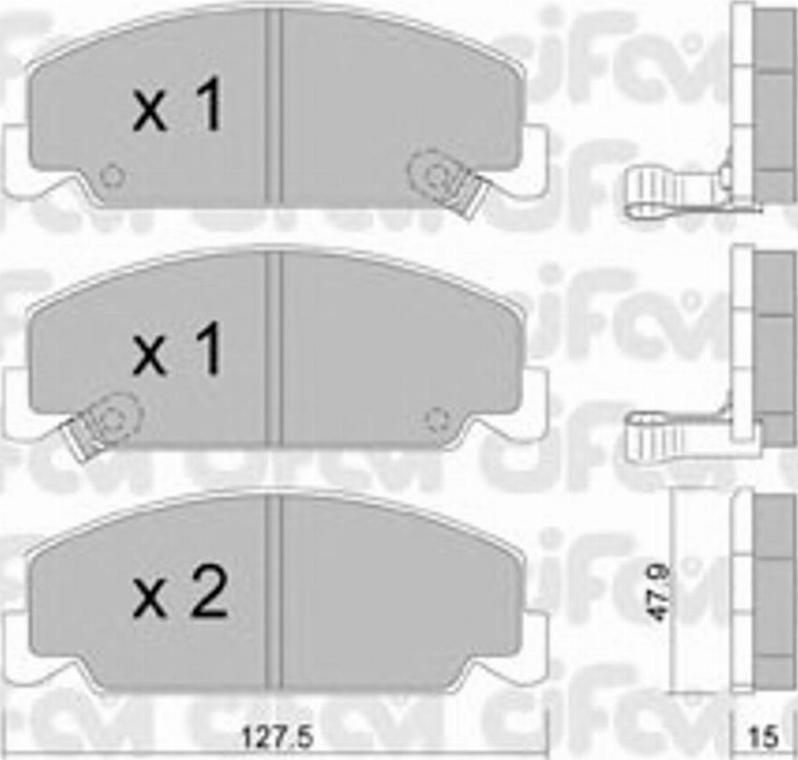 Cifam 822-383-0 - Kit de plaquettes de frein, frein à disque cwaw.fr