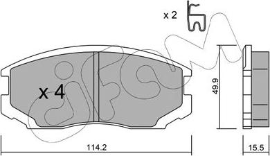 Cifam 822-382-0 - Kit de plaquettes de frein, frein à disque cwaw.fr