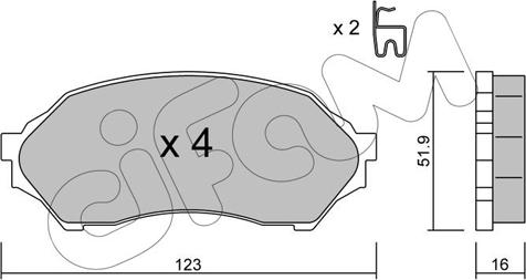 Cifam 822-387-0 - Kit de plaquettes de frein, frein à disque cwaw.fr