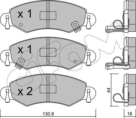 Cifam 822-339-0 - Kit de plaquettes de frein, frein à disque cwaw.fr