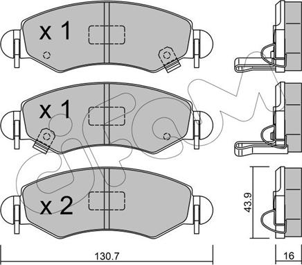 Cifam 822-339-1 - Kit de plaquettes de frein, frein à disque cwaw.fr