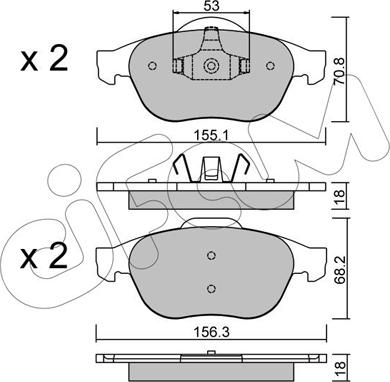 Cifam 822-336-0 - Kit de plaquettes de frein, frein à disque cwaw.fr