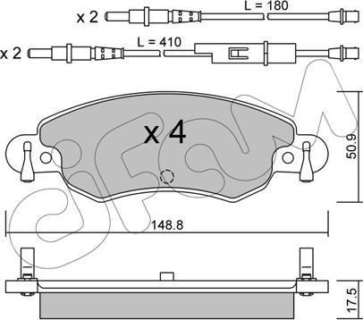 Cifam 822-330-0 - Kit de plaquettes de frein, frein à disque cwaw.fr