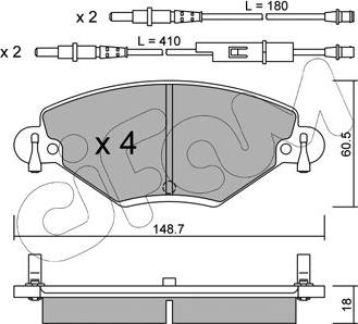 Cifam 822-331-0 - Kit de plaquettes de frein, frein à disque cwaw.fr