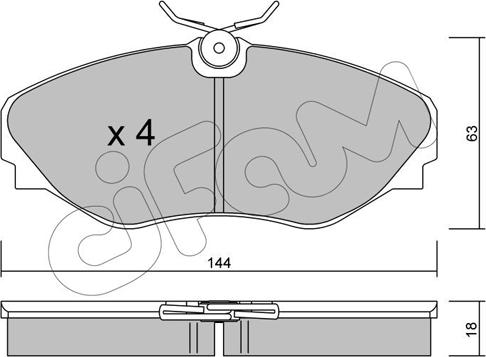 Cifam 822-338-0 - Kit de plaquettes de frein, frein à disque cwaw.fr