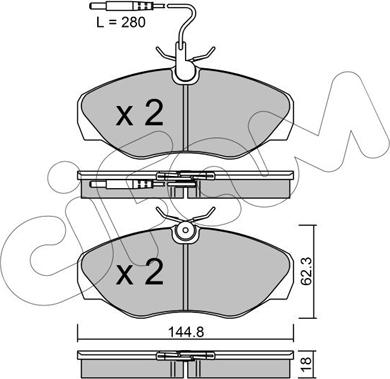 Cifam 822-338-1 - Kit de plaquettes de frein, frein à disque cwaw.fr