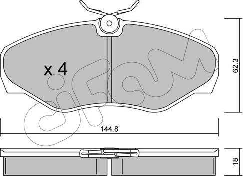 Cifam 822-338-2 - Kit de plaquettes de frein, frein à disque cwaw.fr