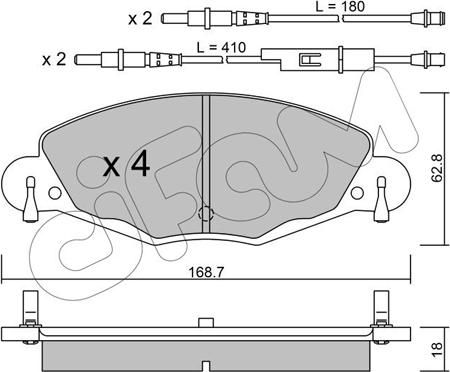 Cifam 822-332-0 - Kit de plaquettes de frein, frein à disque cwaw.fr