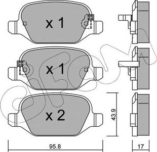 Cifam 822-324-4 - Kit de plaquettes de frein, frein à disque cwaw.fr