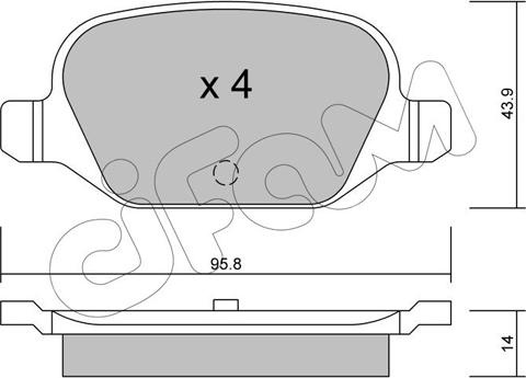 Cifam 822-324-0 - Kit de plaquettes de frein, frein à disque cwaw.fr