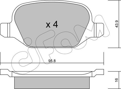 Cifam 822-324-1 - Kit de plaquettes de frein, frein à disque cwaw.fr